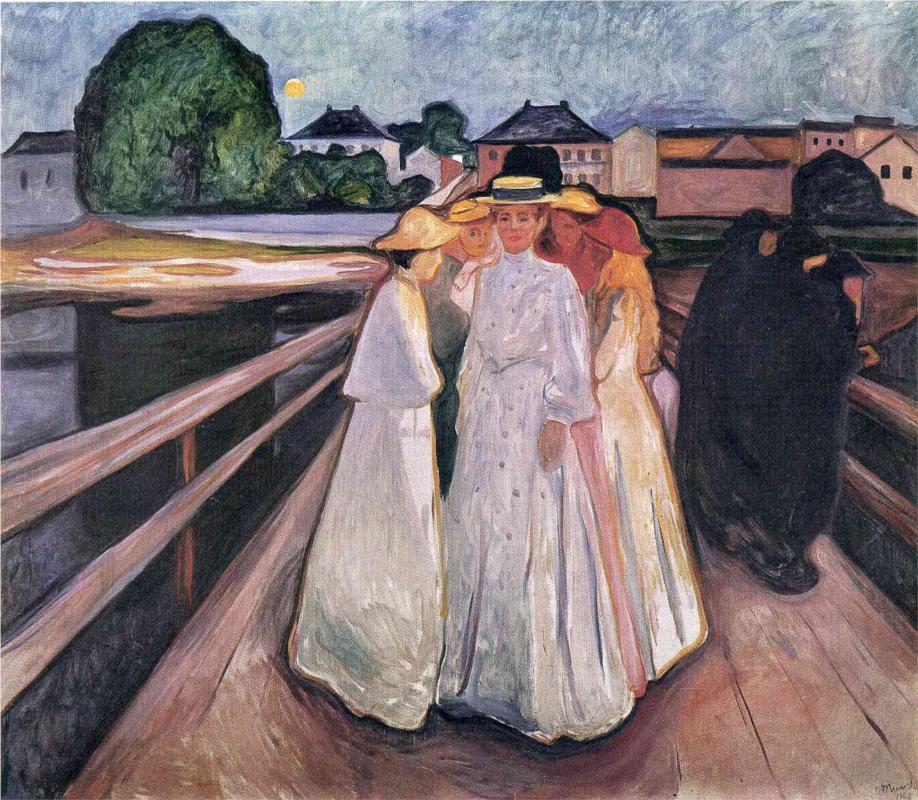 The Ladies on the Bridge, 1903 - Edvard Munch Painting